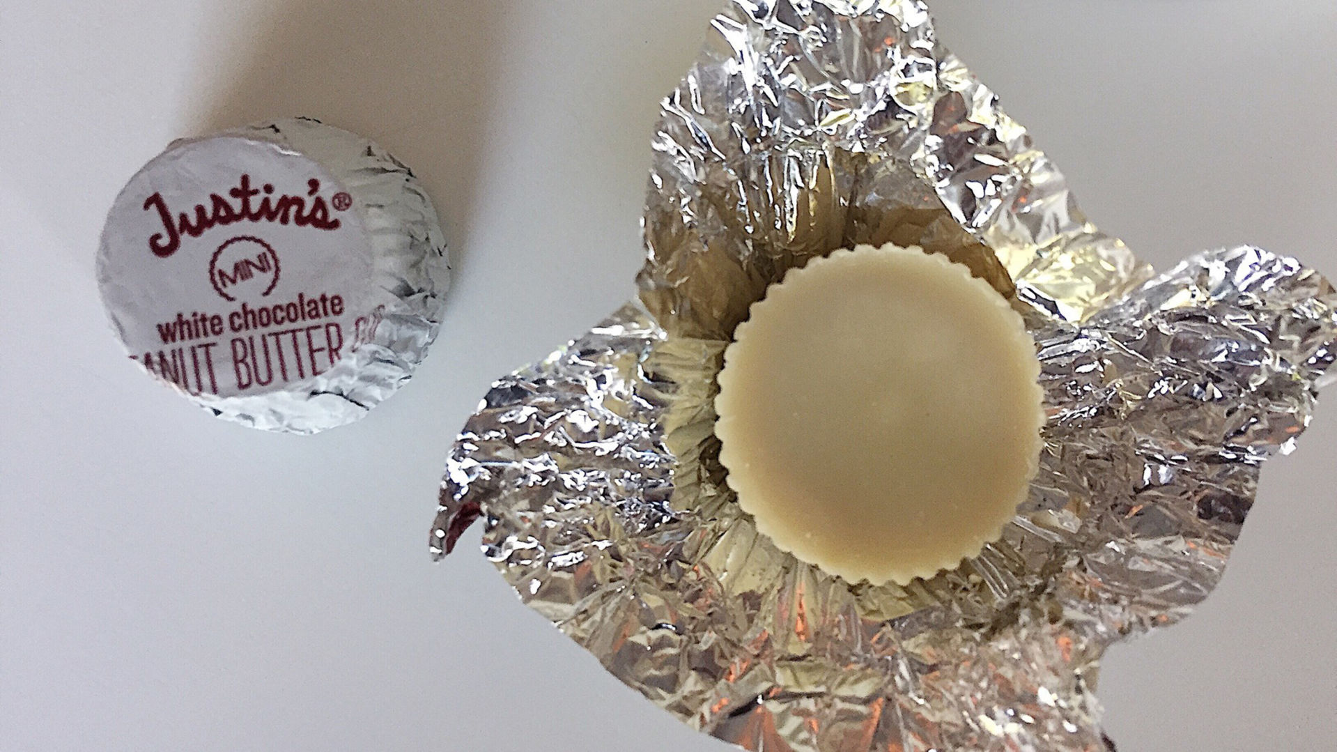 Justin’s mini white chocolate peanut butter cups